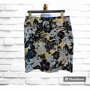 Sharon Anthony flower pattern a-line skirt  SZ 12